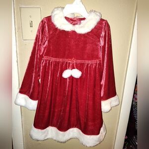 Wonder Kids 4T velvet long sleeve Christmas dress